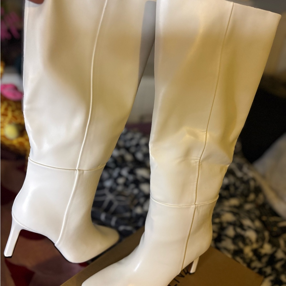 Cellenz White Over the Knee Boots